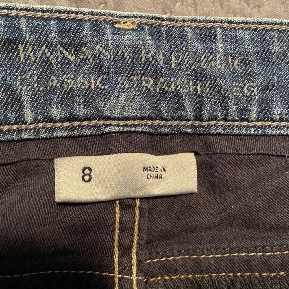 Banana Republic Womens Classic Straight Leg Jeans Size 8 - Picture 6 of 10